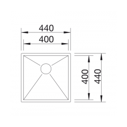 Zlewozmywak Blanco ZEROX 400-U Z KOR. INFINO 521 585